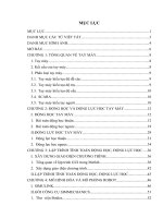 Đồ án tốt nghiệp xây dựng chương trình tính toán động học, động lực học hệ tay máy hở tổng quát