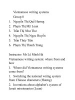 Vietnamese Writting System