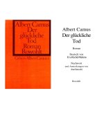 camus, albert - der glückliche tod