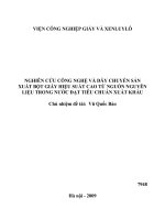 Nghiên cứu công nghệ và dây chuyền sản xuất bột giấy hiệu suất cao từ nguồn nguyên liệu trong nước đạt tiêu chuẩn xuất khẩu