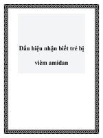 Dấu hiệu nhận biết trẻ bị viêm amiđan pot