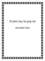 30 phút chạy bộ giúp trái tim khỏe hơn pot