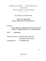 hoàn thiện quy trình chăn nuôi vịt super m3 bố mẹ và thương phẩm tại các tỉnh phía bắc