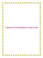 7 nguyên tắc đơn giản giúp con sống kỷ luật. pptx