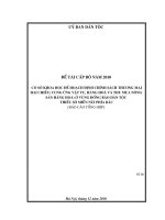 Cơ sở khoa học để hoạch định chính sách thương mại hai chiều (cung ứng vật tư, hàng hóa và thu mua nông sản hàng hóa) ở vùng đồng bào dân tộc thiểu số miền núi phía bắc