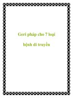 Geri pháp cho 7 loại bệnh di truyền pdf