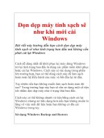 Cánh dọn dẹp máy tính sạch sẽ như khi mới cài windows