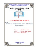 SÁNG KIẾN KINH NGHIỆM :  MỘT SỐ KINH NGHIỆM DẠY TRẺ  MGL 5-6 TUỔI MÚA, VẬN ĐỘNG SÁNG TẠO
