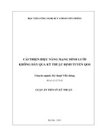 Cải thiện hiệu năng mạng hình lưới không dây qua kỹ thuật định tuyến QoS