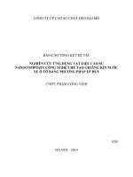 Nghiên cứu ứng dụng vật liệu cao su nanocompozit công nghệ chế tạo gioăng kín nước xe ô tô phương pháp ép đùn