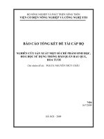 Nghiên cứu sản xuất một số chế phẩm sinh học, hoá học sử dụng trong bảo quản rau, quả, hoa tươi