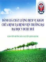 slide đánh giá chất lượng dịch vụ khám chữa bệnh tại bệnh viện đại học y dược huế