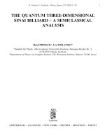 primack, smilansky. quantum 3d sinai billiard.. a semiclassical analysis
