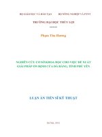 nghiên cứu cơ sở khoa học cho việc đề xuất giải pháp ổn định cửa đà rằng, tỉnh phú yên