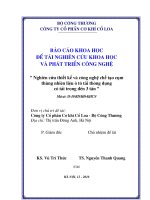 Nghiên cứu thiết kế và công nghệ chế tạo cụm thùng nhiên liệu ô tô tải thông dụng có tải trọng dưới 3 tấn