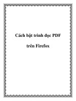 Cách bật trình đọc PDF trên Firefox ppt