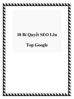 10 Bí Quyết SEO Lên Top Google doc