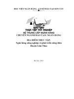 báo cáo thực tập tốt nghiệp tại ngân hàng nông nghiệp và phát triển nông thôn huyện lâm thao tỉnh phú thị