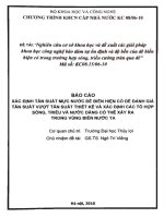 Nghiên cứu cơ sở khoa học và đề xuất các giải pháp khoa học công nghệ đảm bảo sự ổn định và độ bền của đê biển hiện có trong trường hợp sóng, triều cường tràn qua đê xác định tần suất mực nước đê biển hiện có để đánh giá tần