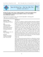 ĐÁNH GIÁ KHẢ NĂNG THAY THẾ ĐẠM BỘT CÁ BẰNG ĐẠM RONG BÚN (ENTEROMORPHA INTESTINALIS) TRONG ƯƠNG CÁ NÂU GIỐNG (SCATOPHAGUS ARGUS) potx
