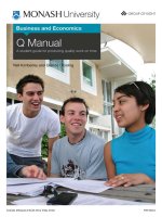 Business and Economics Q Manual A student guide for producing quality work on time ppt