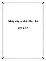 Nhảy dây có thể kiềm chế cơn đói? ppt