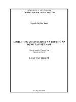 Marketing qua internet và thực tế áp dụng tại Việt Nam