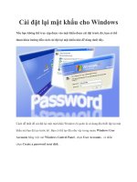 Cài đặt lại mật khẩu cho Windows potx