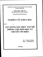 Xây dựng bài thực tập mô phỏng cho môn học lý thuyết tín hiệu
