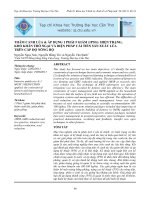 THÂM CANH LÚA & ÁP DỤNG 1 PHẢI 5 GIẢM (1P5G): HIỆN TRẠNG, KHÓ KHĂN TRỞ NGẠI VÀ BIỆN PHÁP CẢI TIẾN SẢN XUẤT LÚA TRÊN CẤP ĐỘ NÔNG HỘ potx