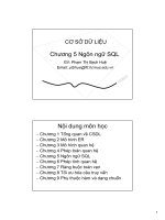 Chuong 5 : SQL cơ sở dữ liệu