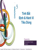 bài giảng kinh tế vi mô - chương v tính bất định và hành vi tiêu dùng