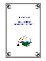 Bài giảng quang học benjamin crowell