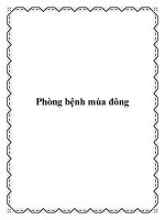 Phòng bệnh mùa đông pot
