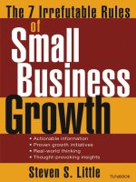 the 7 irrefutable rules of small business growth - steven s. little