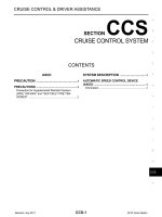 CCS hệ THỐNG KIỂM SOÁT tốc độ TRÊN NISSAN VERSA SEDAN 2012