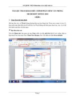 TÀI LIỆU THAM KHẢO ĐIỀU CHỈNH PHẦN MỀM VĂN PHÒNG MICROSOFT OFFICE 2010 pot