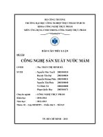 ỨNG DỤNG CÔNG NGHỆ SINH HỌC TRONG CÔNG NGHỆ THỰC PHẨM