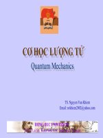 CƠ HỌC LƯỢNG TỬ - BÀI 1 ppt
