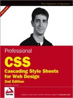 Wrox professional CSS cascading style sheets for web design 2nd edition 2008