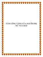 TẤM LÒNG VÀNG CỦA NGƯỜI PHỤ NỮ ''''VE CHAI''''.“ ppt