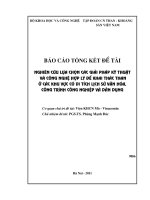 Nghiên cứu lựa chọn các giải pháp kỹ thuật và công nghệ hợp lý để khai thác than ở khu vực có di tích lịch sử văn hoá, công trình công nghiệp và dân dụng
