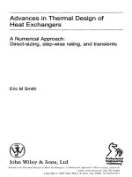 advances in thermal design of heat exchangers a numerical approach direct-sizing, step-wise rating, and transients