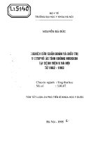 Nghiên cứu chuẩn đoán và điều trị u lymphô ác tính không Hodgxin tại bệnh viện K Hà Nội từ 1982 đến 1993