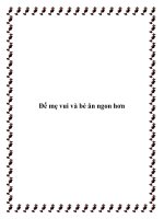 Để mẹ vui và bé ăn ngon hơn ppt