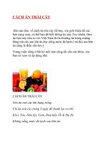 CÁCH ăn TRÁI cây