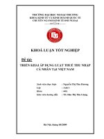 Triển khai áp dụng luật thuế thu nhập cá nhân tại Việt Nam