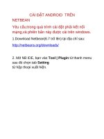 HƯỚNG DẪN CÀI ĐẶT ANDROID TRÊN NEATBEAN