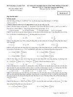 Đề thi - Đáp án môn Vật lí - Tốt nghiệp THPT Giáo dục trung học phổ thông ( 2013 ) Mã đề 157 ppt