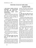 Phản ứng có hại của thuốc (ADR) docx